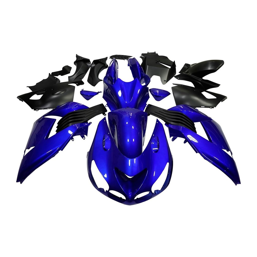 Blue Black Fairing Kit for 2006-2011 Kawasaki Ninja ZX14R ABS Injection Bodywork