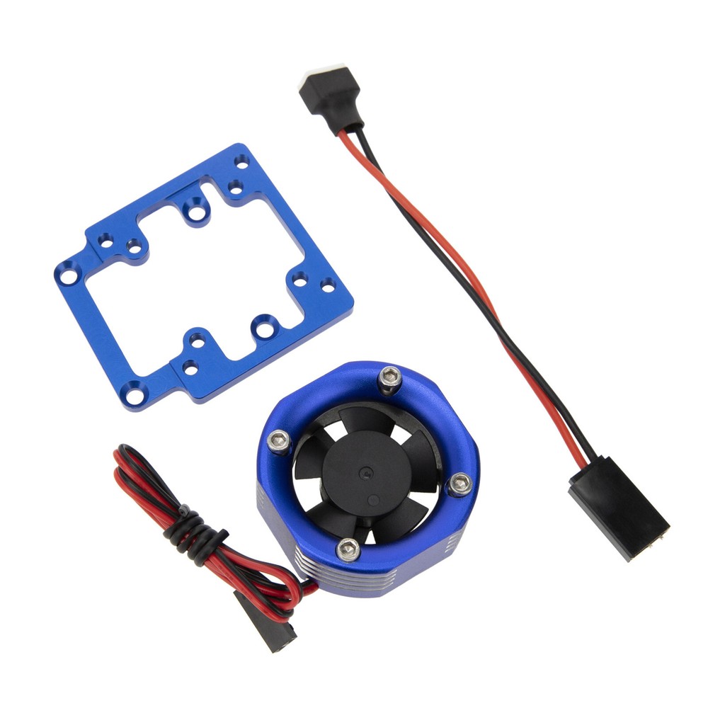 Alloy Motor Cooling Fan Motor radiator for TRAXXAS 1/8 4WD SLEDGE Monster Truck