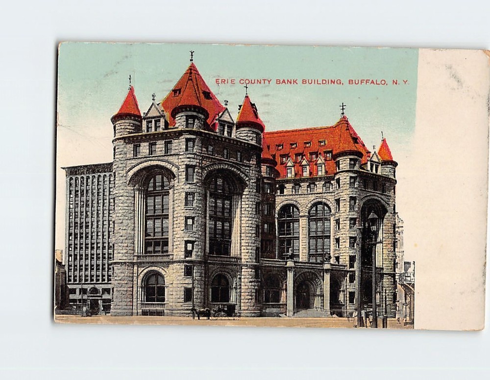 Postcard Erie County Bank Building, Buffalo, New York