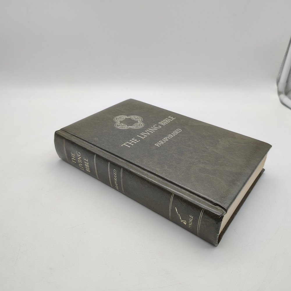 The Living Bible Paraphrased 1971 Tyndale House Padded Hardcover Green