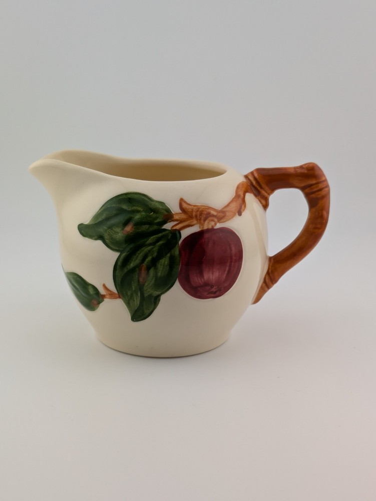 Vintage Franciscan Apple Pattern Creamer Hand Painted 3” Tall