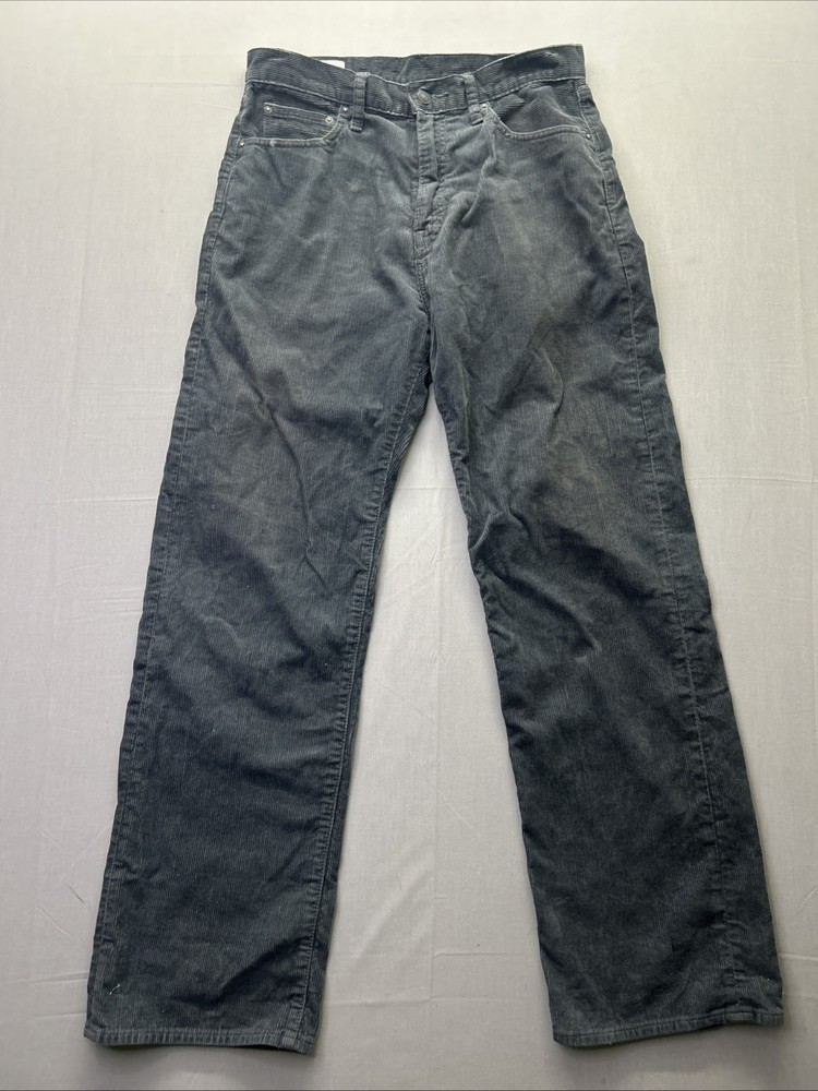 GAP 90s Loose Men’s Corduroy Pants 30x32 Gray Blue Baggy Y2K Wide Leg