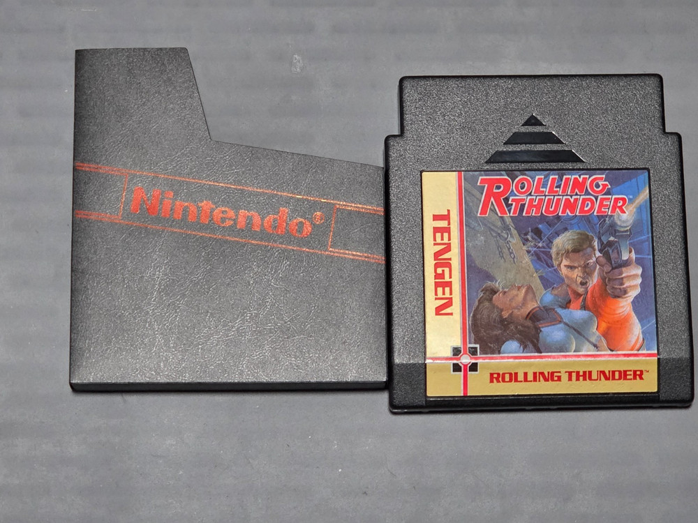 Retro Original Nintendo NES Rolling Thunder Authentic Game - Tested & Working
