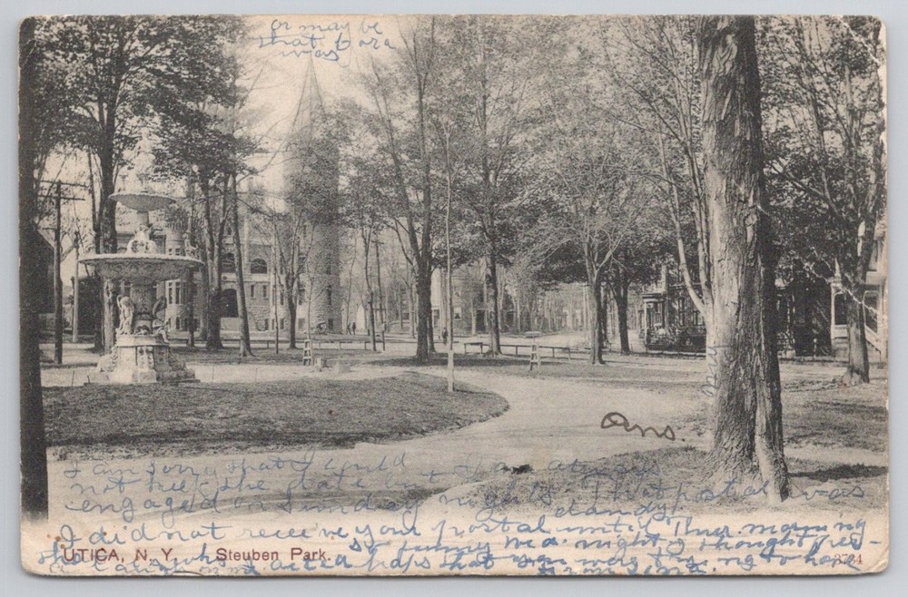 1907 Steuben Park Utica NY Postcard Paul C. Koeber Co.