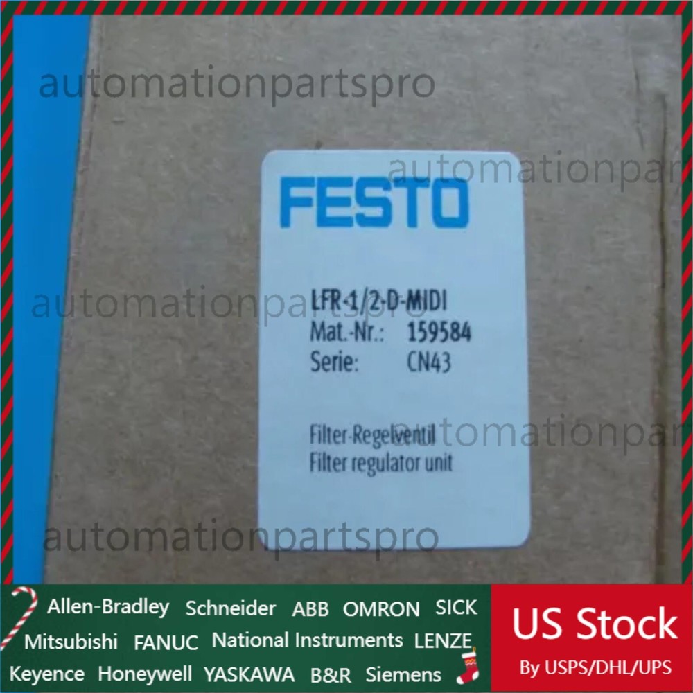 New LFR-1/2-D-MIDI Festo 159584 Filter regulator Fast Shipping
