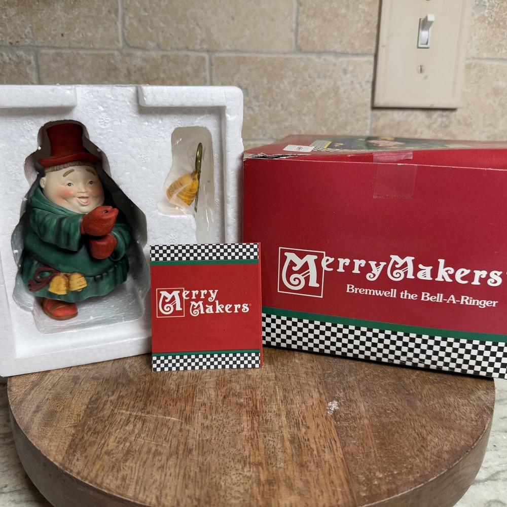Dept 56 Merry Makers Bremwell the Bell A Ringer Friar Figurine Christmas- MIB