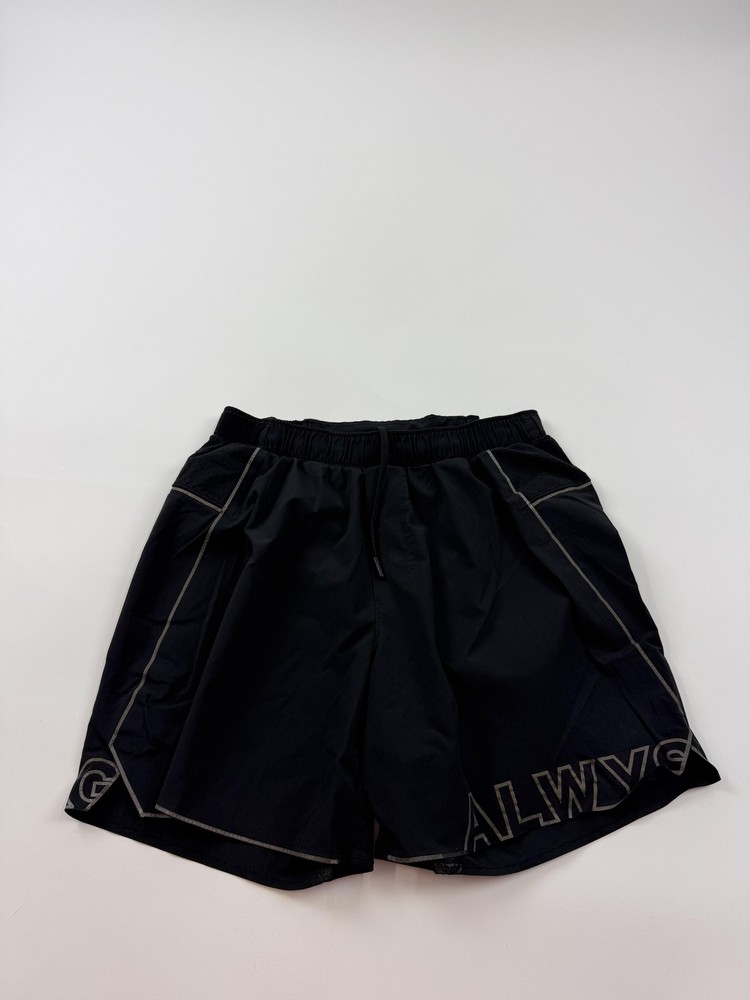 Lululemon Shorts Mens Medium Black 5 Inseam Running Lined Athletic Reflective