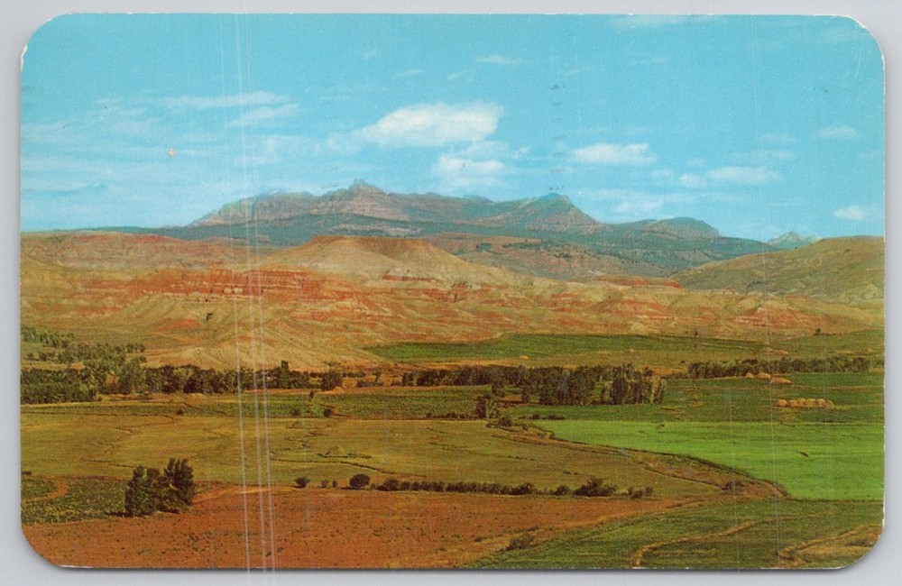 Ramshorn Peak Horse Creek Valley Dubois Wyoming Postcard 1953 Posted