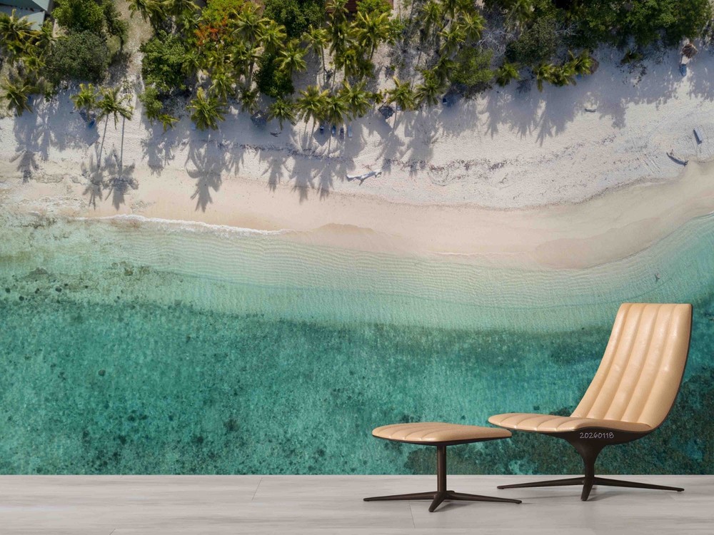 3D Tropical Forest Sea Landscape Wall Murals Wallpaper Murals Wall Sticker