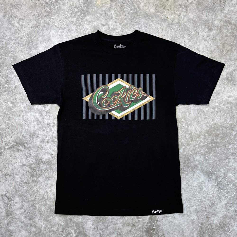 Cookies shirt mens Medium black Baseball logo graphic Weed dispensary smoking