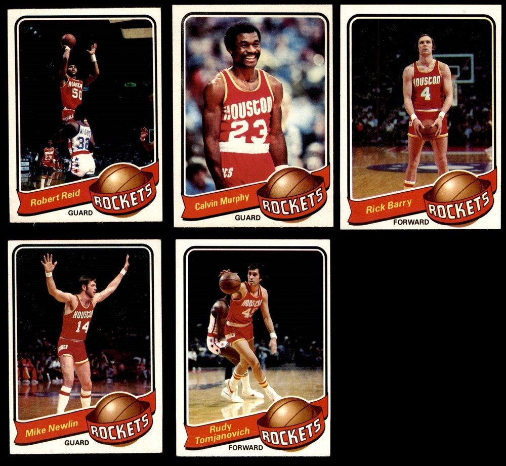 1979-80 Topps Rockets Near Complete Team Set 5.5 EX+ Condition 5 of 6 Cards 6910725
