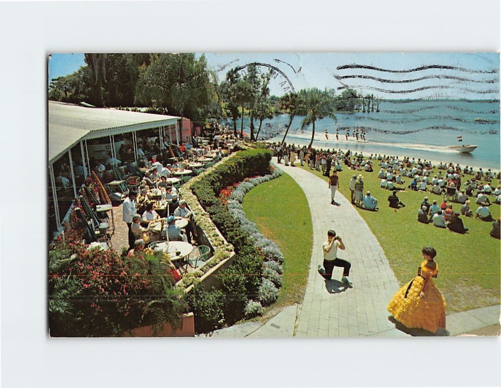 Postcard View of the Terrace Overlooking Cypress Gardens Florida USA