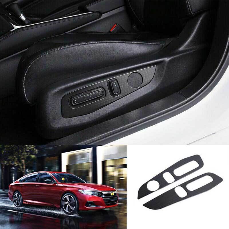 For Honda Accord 2018-2022 Black Titanium Seat Adjust Handle Button Panel Covers