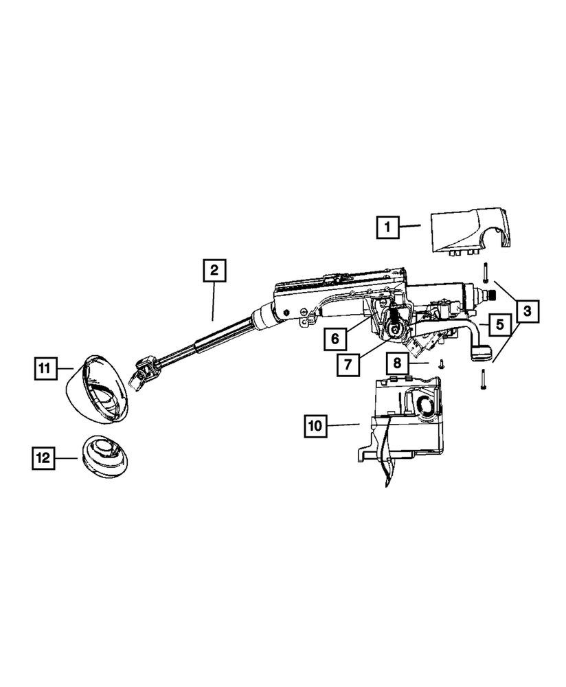 Genuine Mopar Steering Column Shroud 1CH70DK5AB