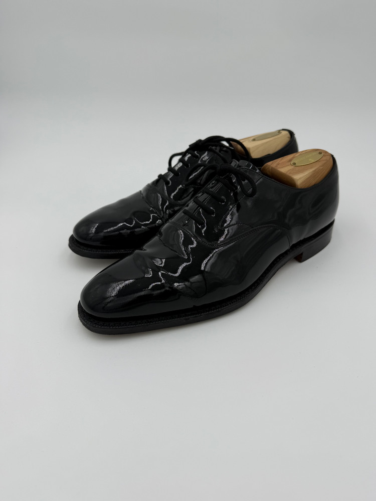Peal and Co. Brooks Brothers 8.5D Patent Formal Oxford in Black