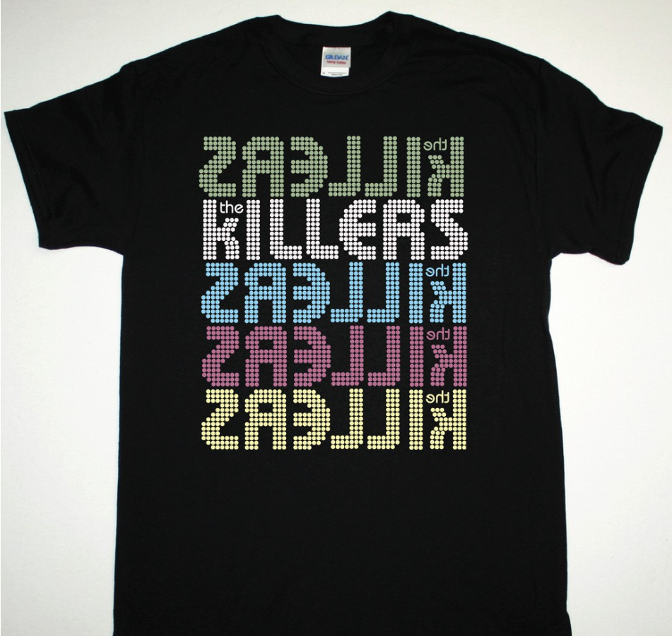 THE KILLERS 5 LOGOS NEW BLACK Black unisex ALl size shirt