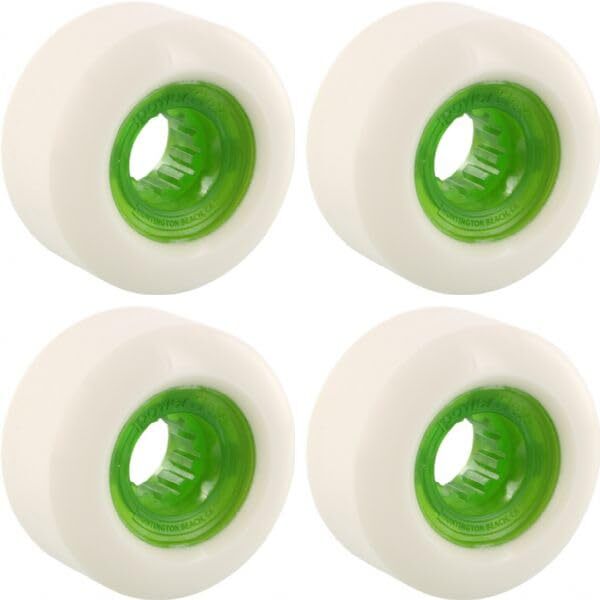 Powerflex Skates Rock Candy White Clear Green 58mm 84b Wheels Set of 4