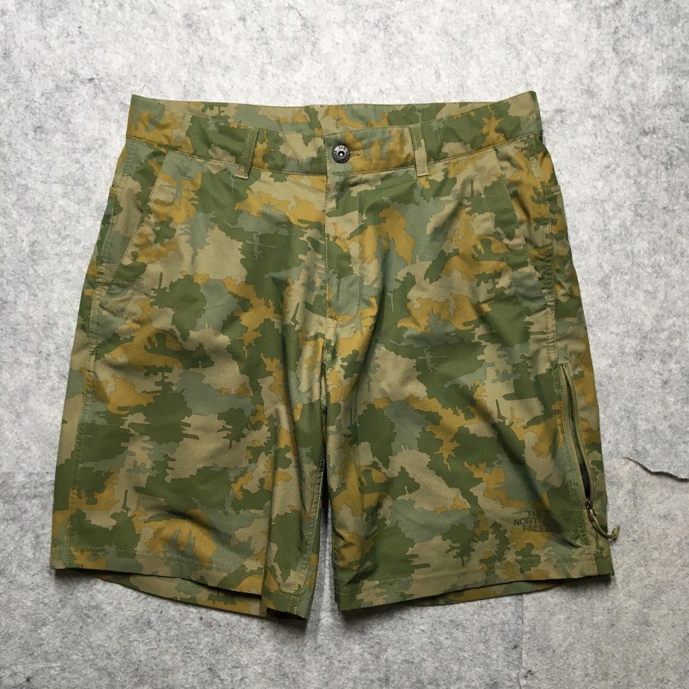 The North Face Shorts Mens 33 Green Camo 10