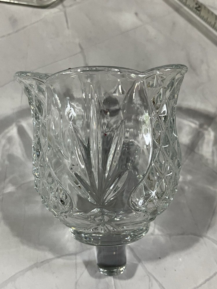 Clear Tulip Votive Cup Tea Light Holder Vintage Home Interiors