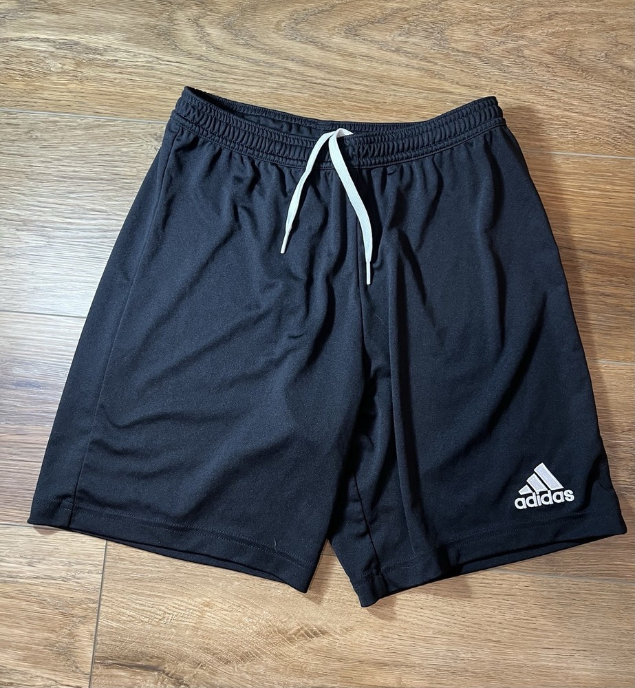adidas Men's Black Athletic Gym Shorts Size S Drawstring Elastic Waist