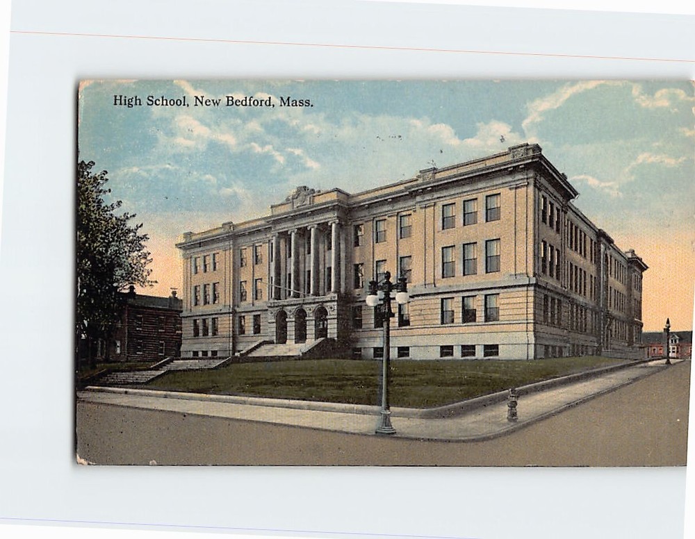Postcard High School Massachusetts USA