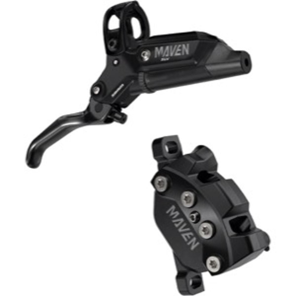 SRAM Maven Silver 4-Piston Rear Disc Brake with Lever - Post Mount Aluminum