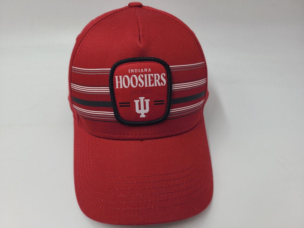 Indiana University Hoosiers NCAA Snapback Hat in Red for Men and Women  