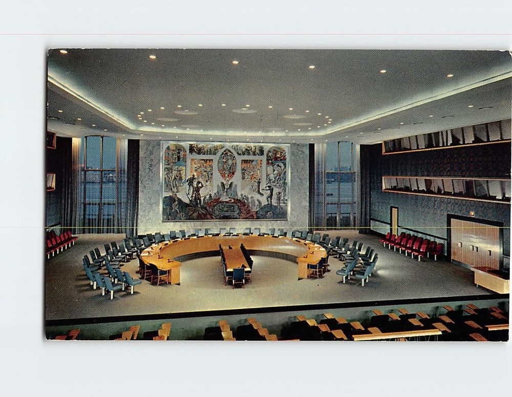 Postcard Security Council Chamber United Nations New York City New York USA