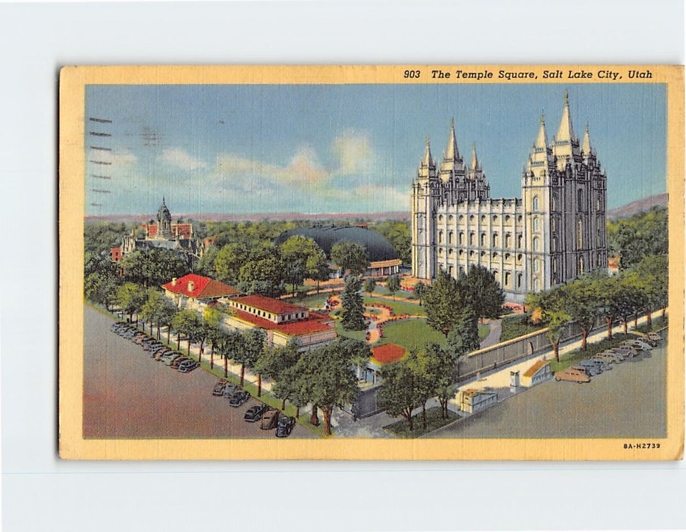 Postcard Temple Square Salt Lake City Utah USA