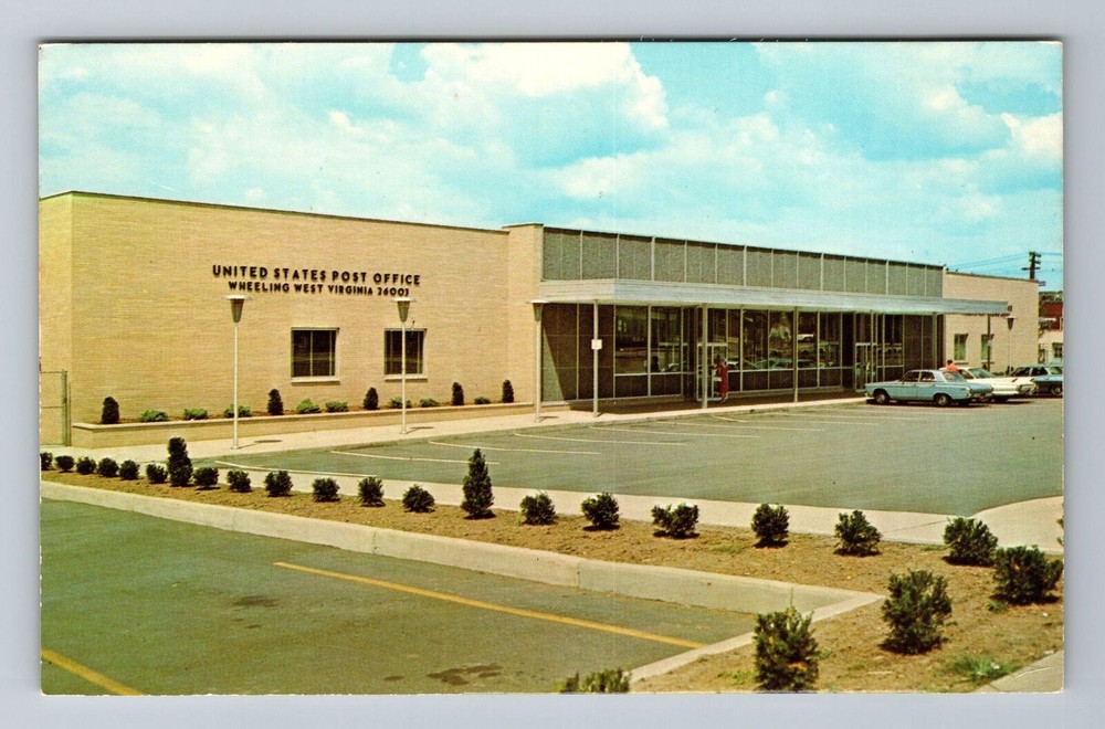 Wheeling WV-West Virginia, United States Post Office, Vintage Postcard