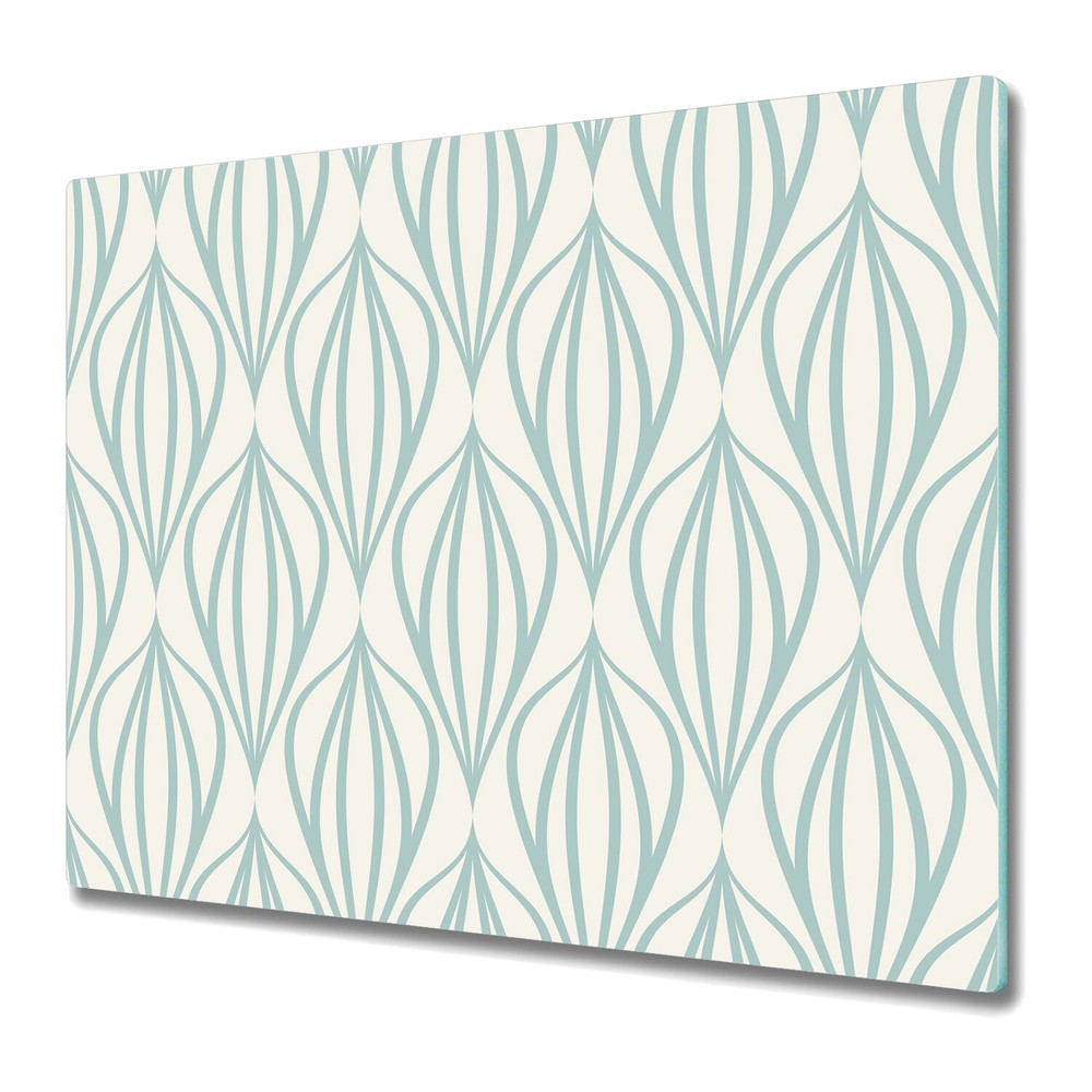 Glass Chopping Cutting Board Worktop Saver Geometric vintage Art 60x52