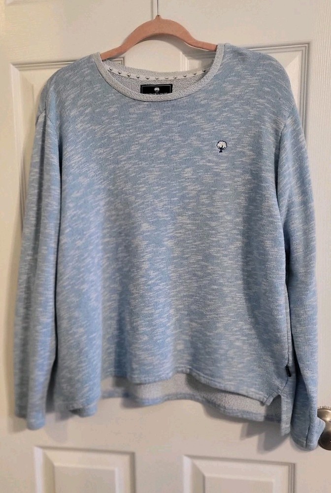 SOUTHERN SHIRT CO Blue Long Sleeve Super Soft Medium Weight Shirt Womens Large