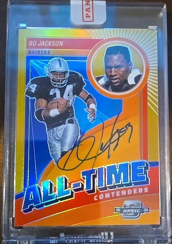 2023 Panini Donruss Optic BO JACKSON AUTO /10 GOLD Prizm Raiders/Auburn/NFL GOAT