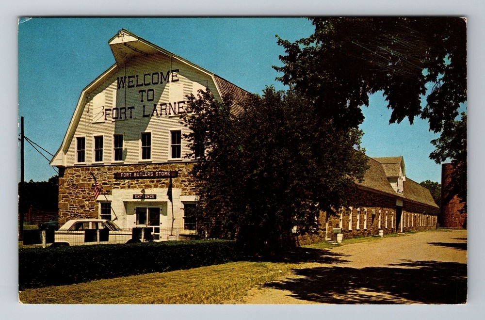 Larned KS-Kansas, Fort Larned, Antique, Vintage c1966 Souvenir Postcard