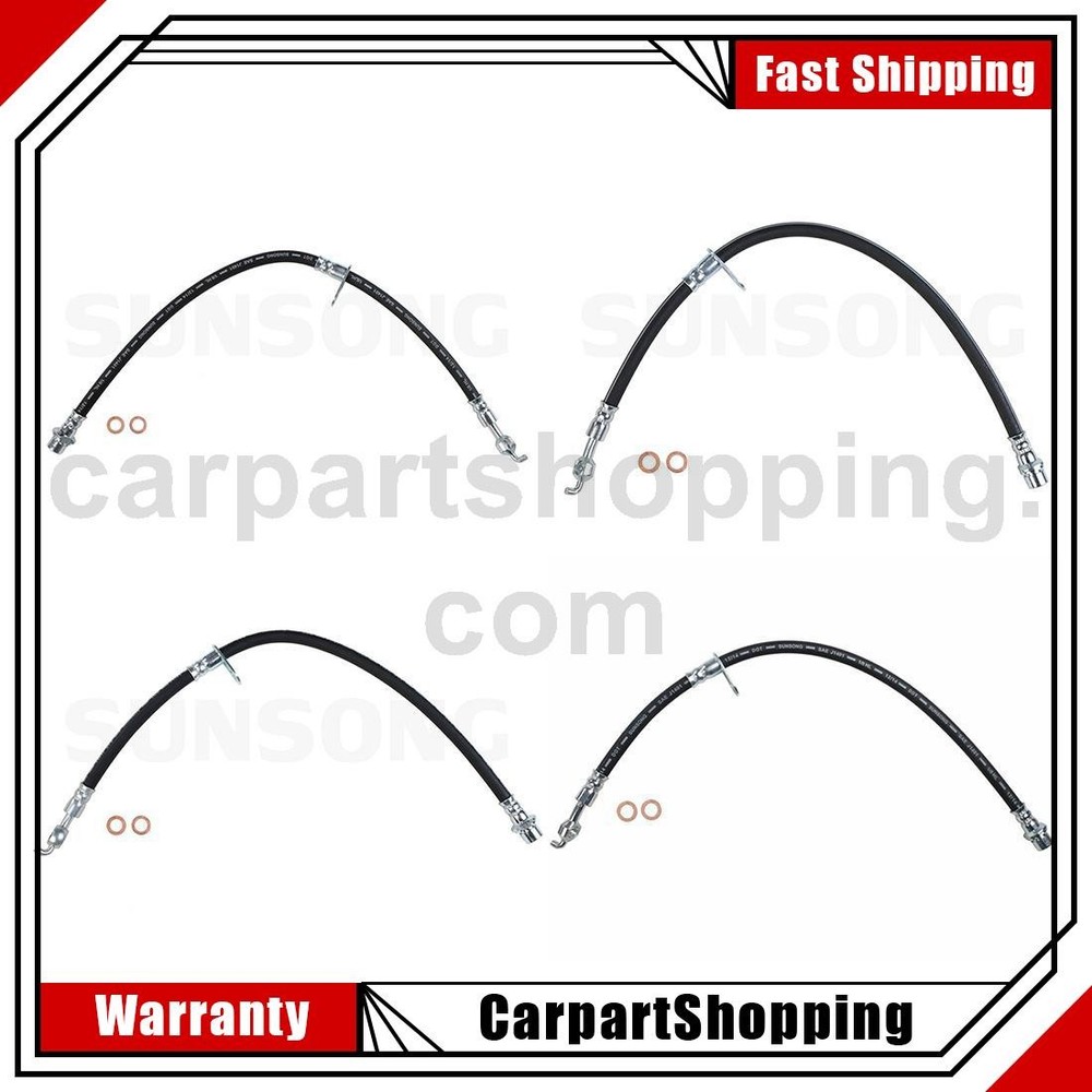 4 Front Rear Brake Hose Brake Line For Toyota Camry 2001 2000 1999 1998 1997