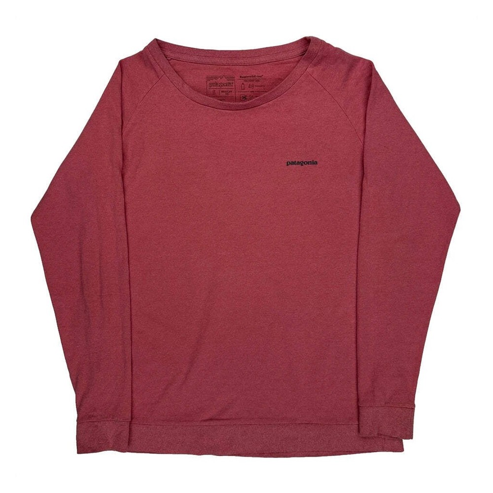 Patagonia Long Sleeve T-Shirt - Small Red Cotton