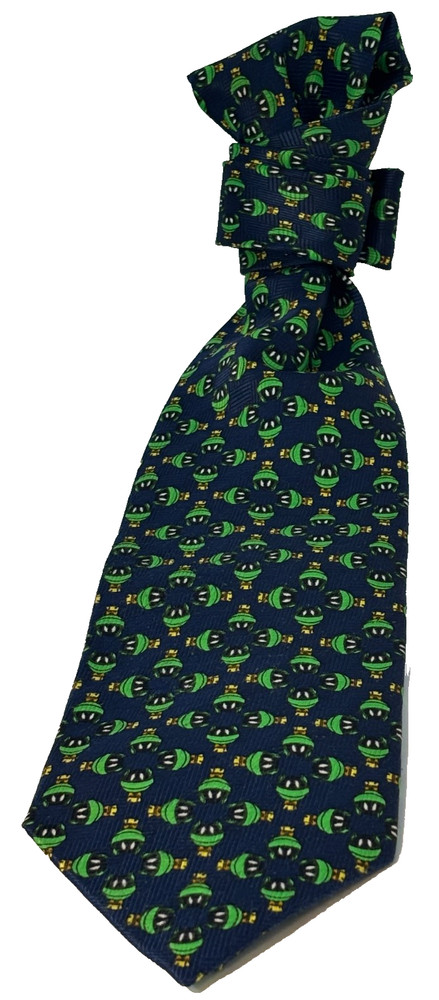 Vintage Marvin the Martian Men’s Neck Tie 1999 Looney Tunes, Warner Bros Cartoon