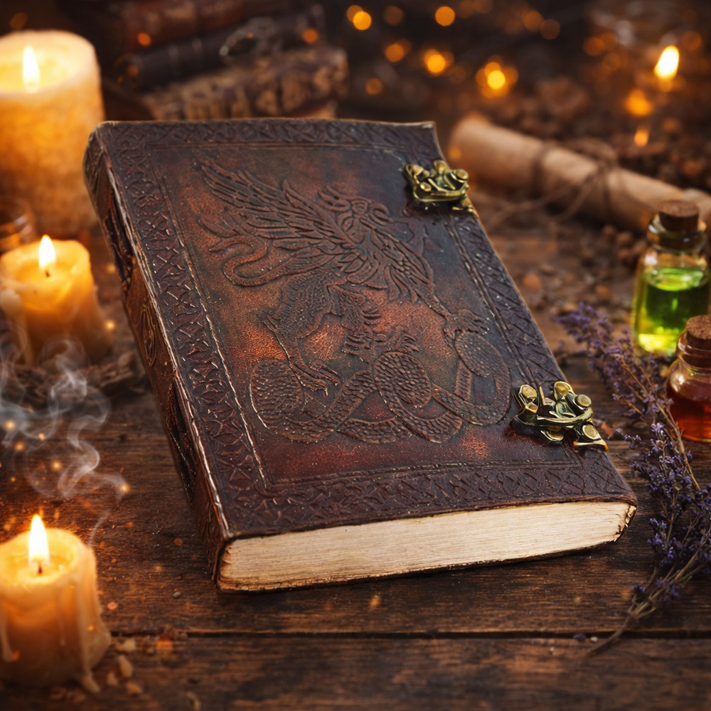 Handmade Leather Journal Notebook 7x5 –Vintage Diary Double Lock |200 Blank Page