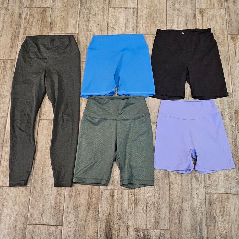 90 Degree Bike Shorts Leggings Activewear Bundle Womens Size M Lot of 5 Yoga