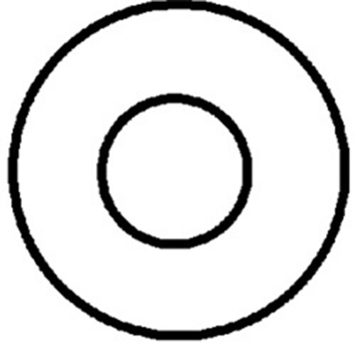 AMZ Nylon Flat Washers 100-Pack 1/4