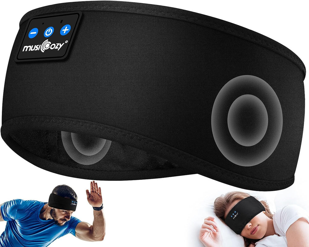 Sleep Headphones Bluetooth 5.2 Headband, Sports Wireless Earphones Sweat Resista