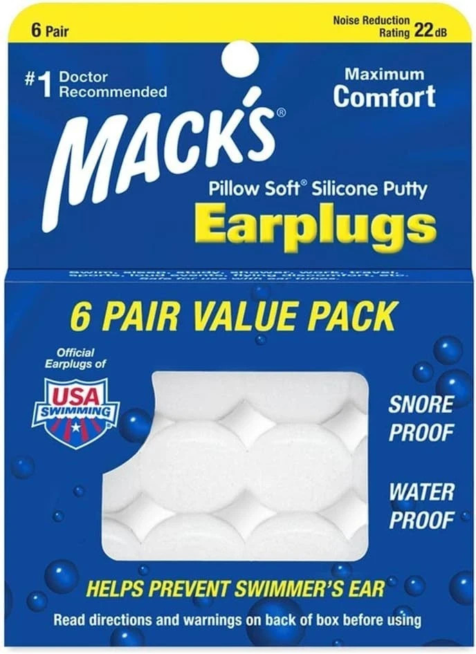 Mack'S Pillow Soft Silicone Earplugs - 6 Pair, Value Pack – the Original Moldab