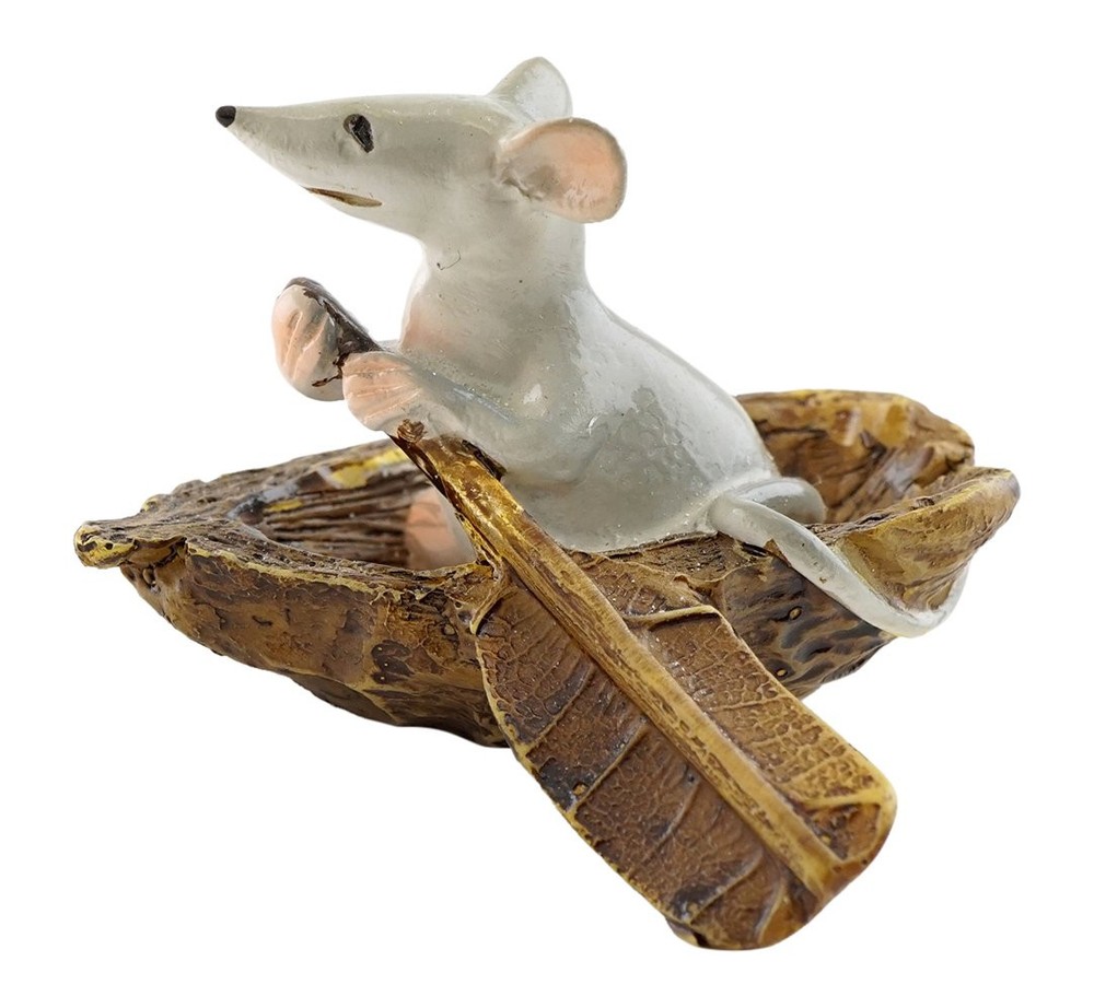 Miniature Fairy Garden & Terrarium Rowing Boat Statue