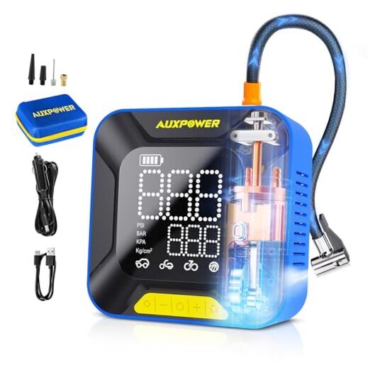 Tire Inflator Portable Air Compressor, 28MM Big Cylinder Tire Pump for Car