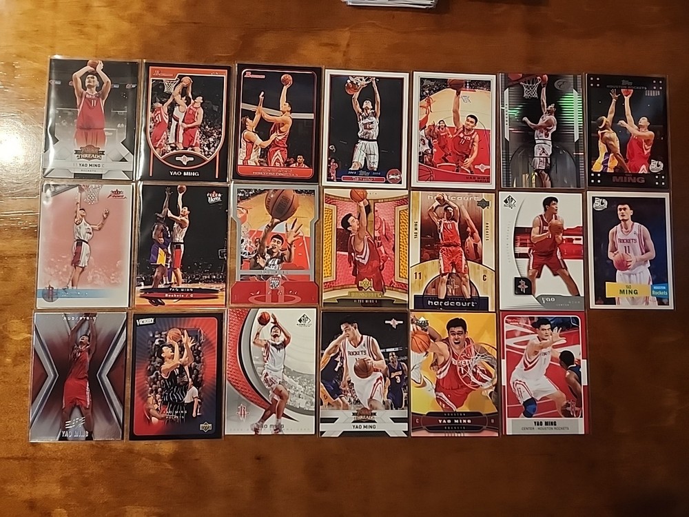 Yao Ming, Houston Rockets, 20 Basketball Trading Card Lot