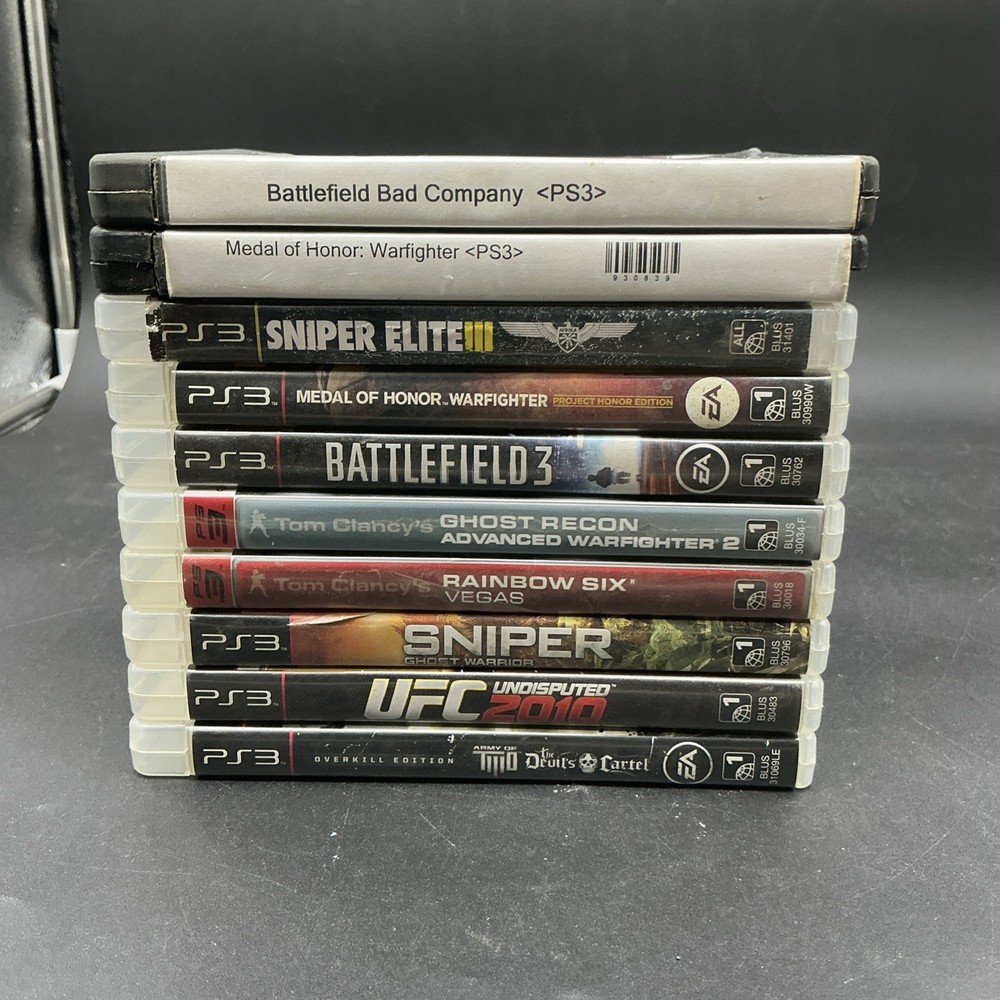 Sony PlayStation 3 PS3 10 Games Untested Army of Titio Battlefield 3