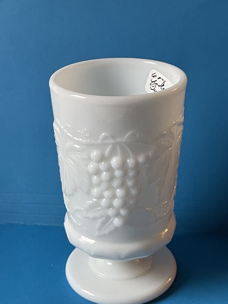 Vintage Imperial Glass Milk Glass Juice Cup Grape Tumbler