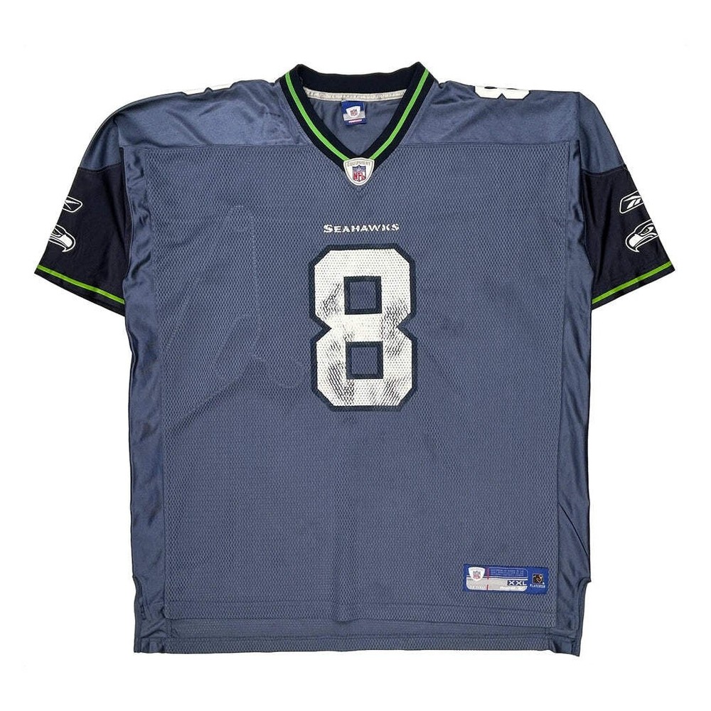 Seahawks Reebok Nfl Football Jersey - 2XL Gray Polyester