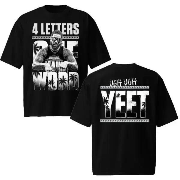 4 Letters One Word YEEET Funny Basketball Graphic T-Shirt