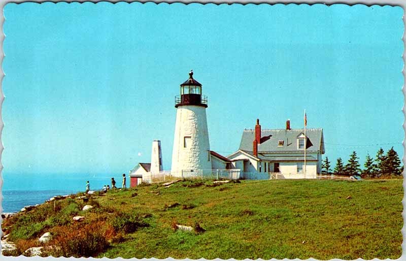 Postcard LIGHTHOUSE SCENE Pemaquid Maine ME m/09 AL5443